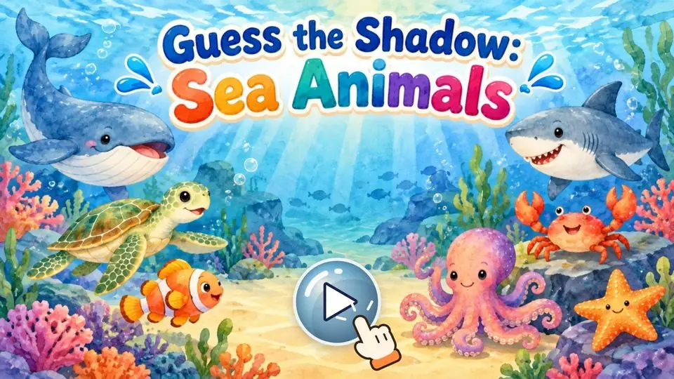 Storybook Watercolor style: Sea Animals game cover